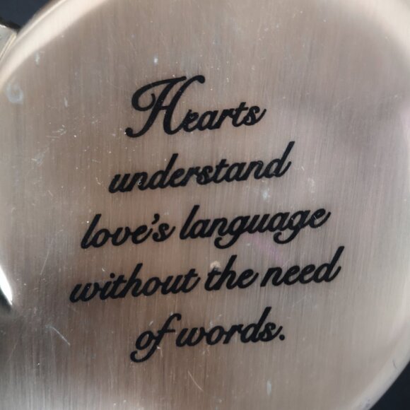 Carleton Cards Rose Gold Tone Leaning Heart Trinket Box w/ Black Velvet Lining - Picture 2 of 5